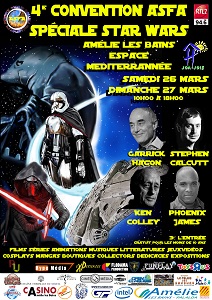 ASFA spéciale Star Wars avec Kenneth Colley alias admiral Piett, Garick Hagon alias Biggs Darklighter, Stephen Calcutt Doublure de Dark Vador Bib Fortuna et Chewbacca, Phoenix James alias Stormtrooper du 1er Ordre